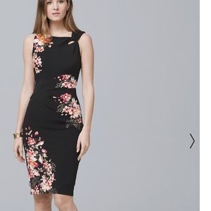 White House black market floral dress size 2
